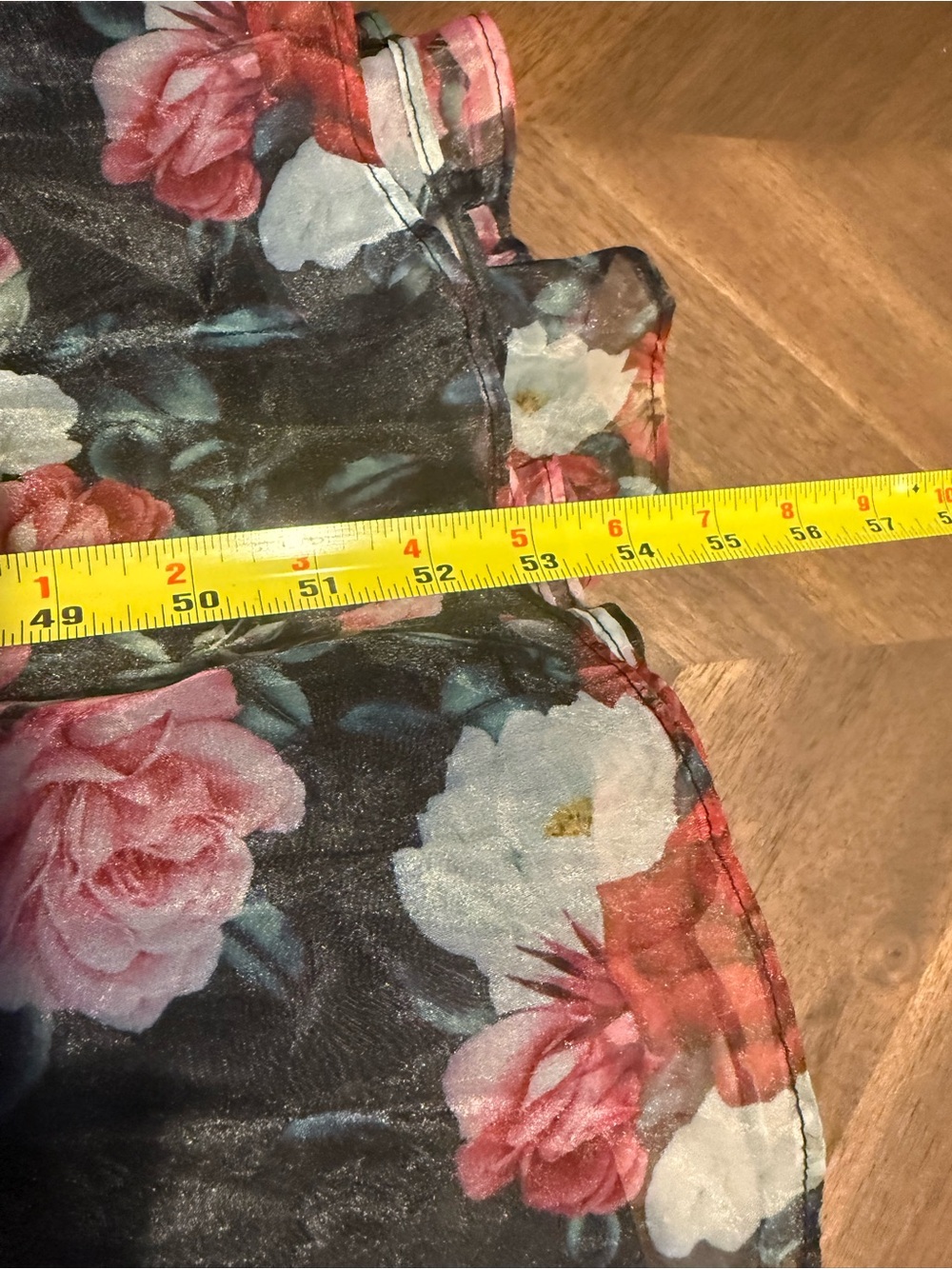 Lulus, True Excellence Black Floral Bustier Off-the-Shoulder Gown, Size M EUC - Picture 14 of 16